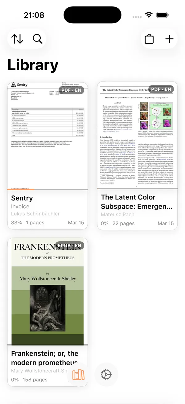 SpeakCove library with documents